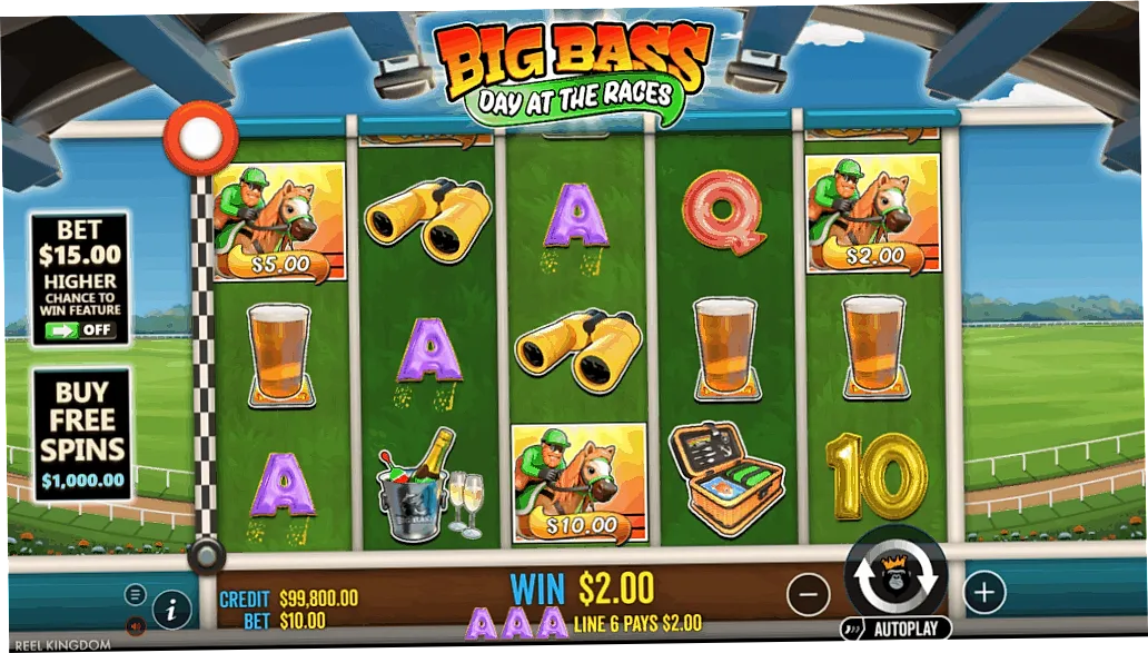 Big Bass Day at the Races Base Game