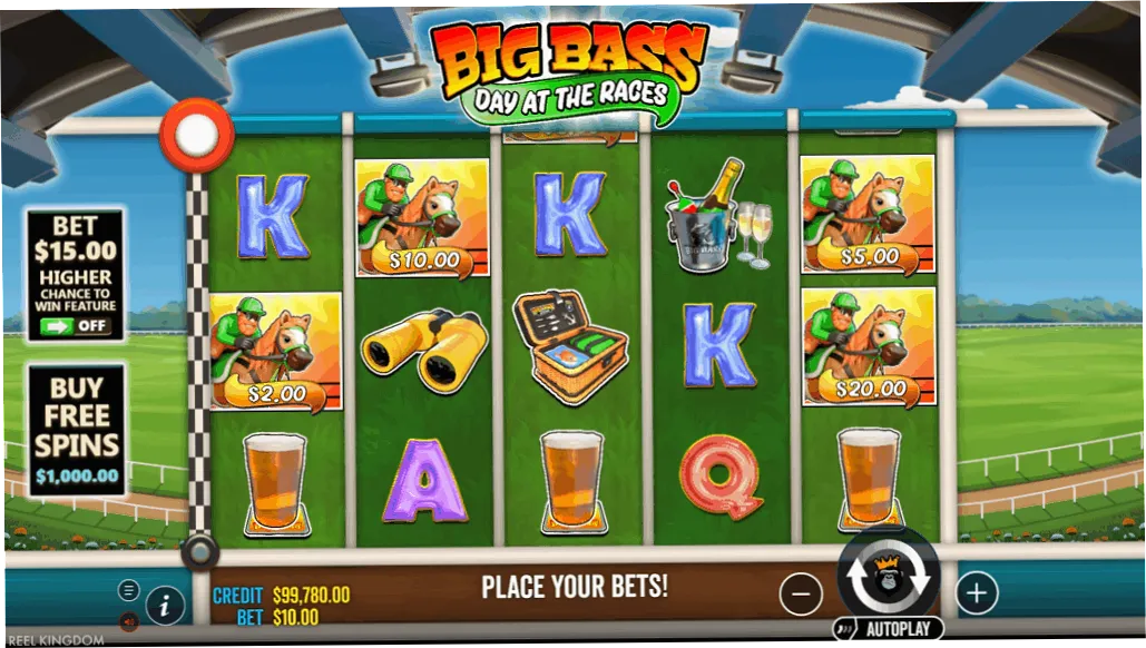 Big Bass Day at the Races Money Symbol