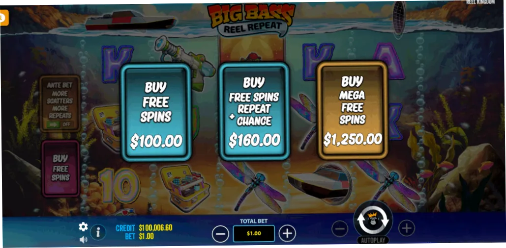 Big Bass Reel Repeat Bonus Buy Options
