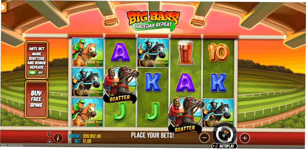 Big Bass Raceday Repeat Base Game