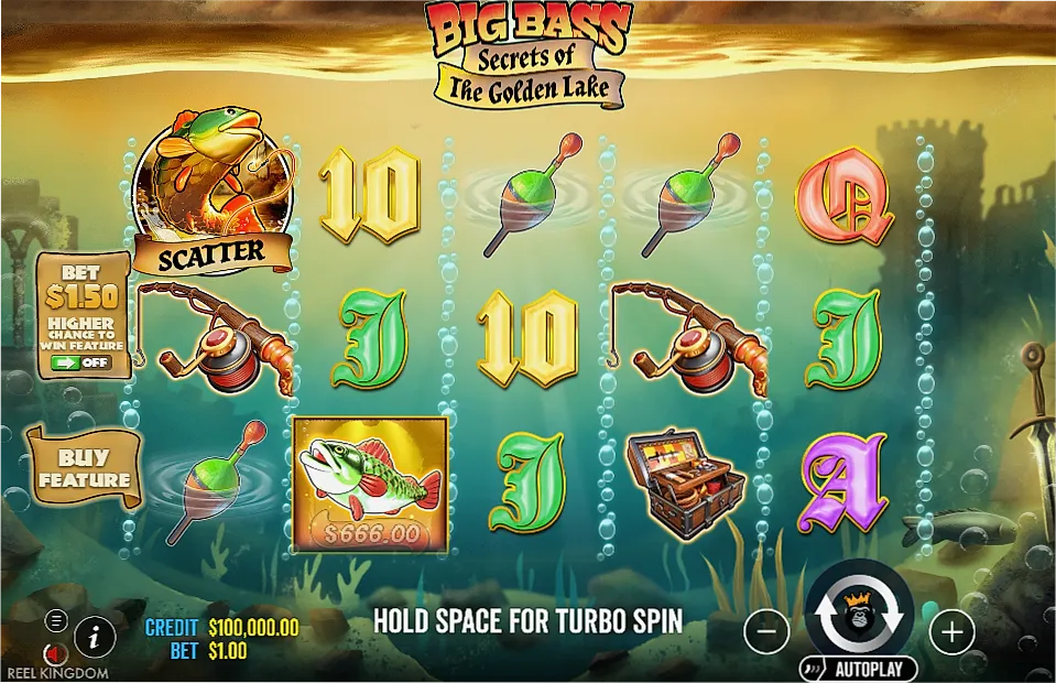 Big Bass Secrets of the Golden Lake Base Game