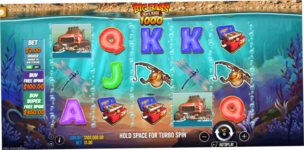 Big Bass Splash 1000 Base Game