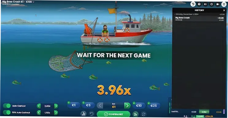 Big Bass Crash Rising Multiplier