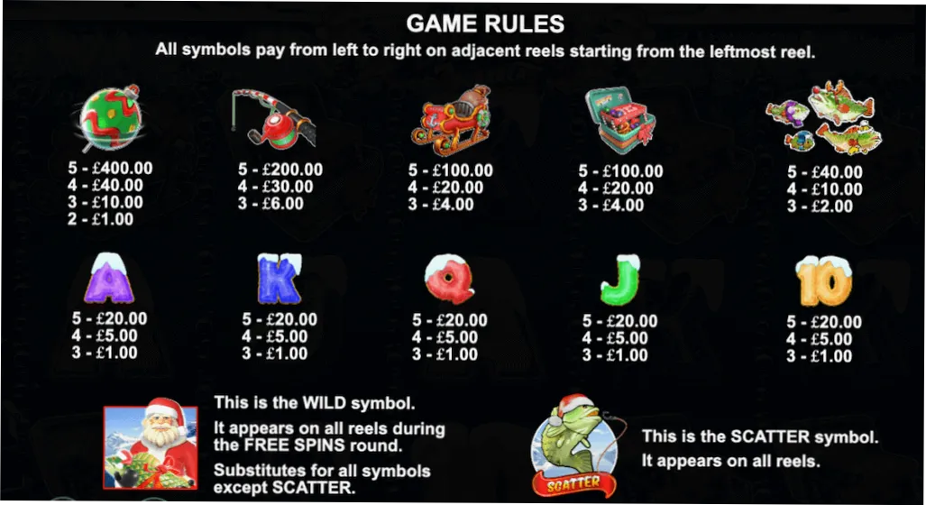 Christmas Big Bass Bonanza Symbols